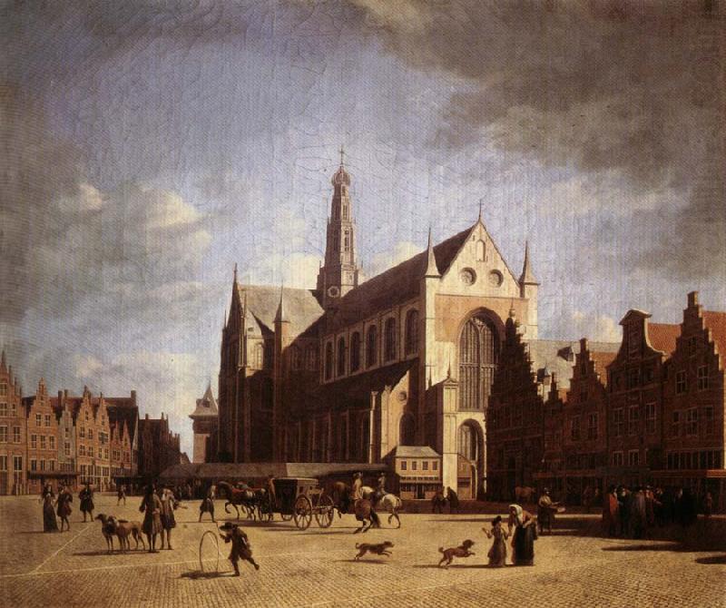 Great Market in Haarlem, Gerrit Bakhuizen